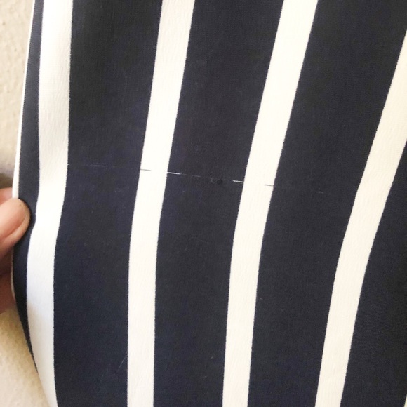 Zara wide leg bold striped cropped pants - Picture 7 of 10